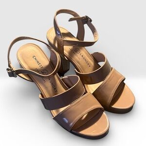 Chinese Laundry Nude Heeled Sandals Size 8